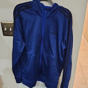 Adidas Men's Blue Hooded Sweatshirt